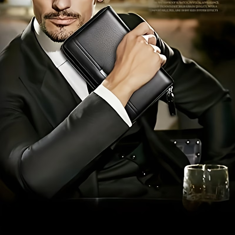 Men's Business Long Wallet, Large Clutch Bag Handbag, Mobile Phone Bag, Gift For Men