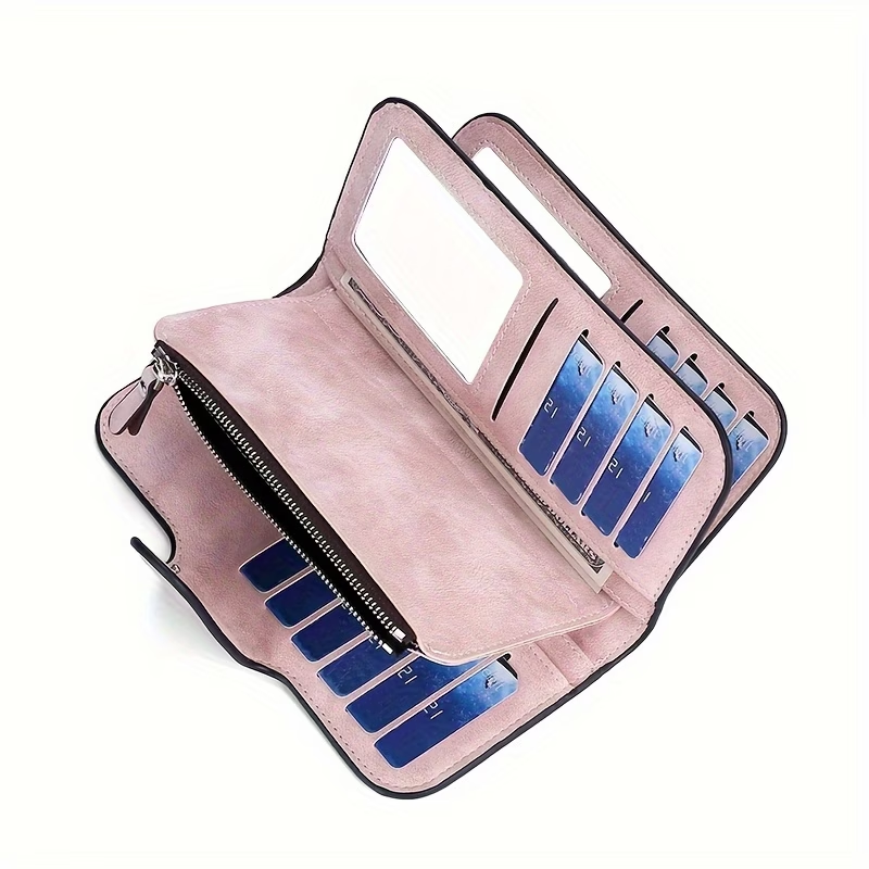 Retro Minimalist Short Walet, Solid Color Clutch Credit Card Case, Multi Card Slots Wallet