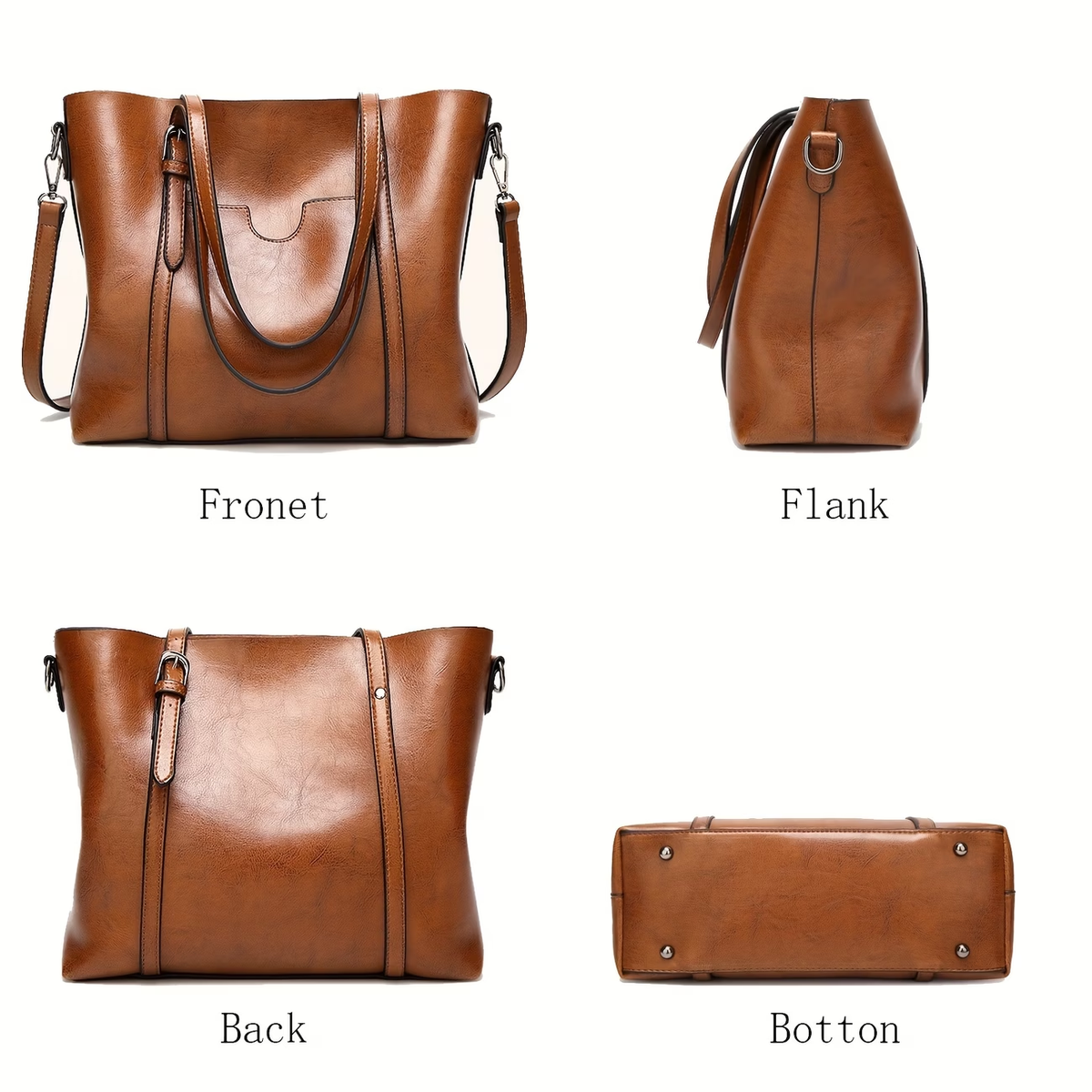 Classic Vintage Faux Leather Handbag for Women with Multiple Pockets, Suitable for Work, Travel, And Leisure, Perfect As a Birthday Gift for Mothers