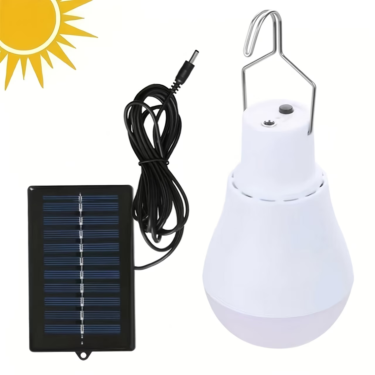 1pc LiHangStar Solar Light Bulb, Rechargeable Portable Solar Light, LED Light Bulb, Suitable for Indoor Emergency Power Outages, Outdoor Fishing, Camping and Hiking, Tent Lights