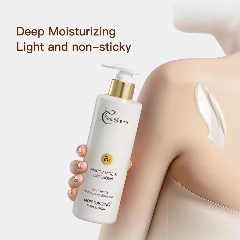 Niacinamide Essence Moisturizing Body Lotion 8.45oz - with Collagen, Vitamin E for Deep Hydration and Nourishment of Dry Skins to Make it Smooth & Soft