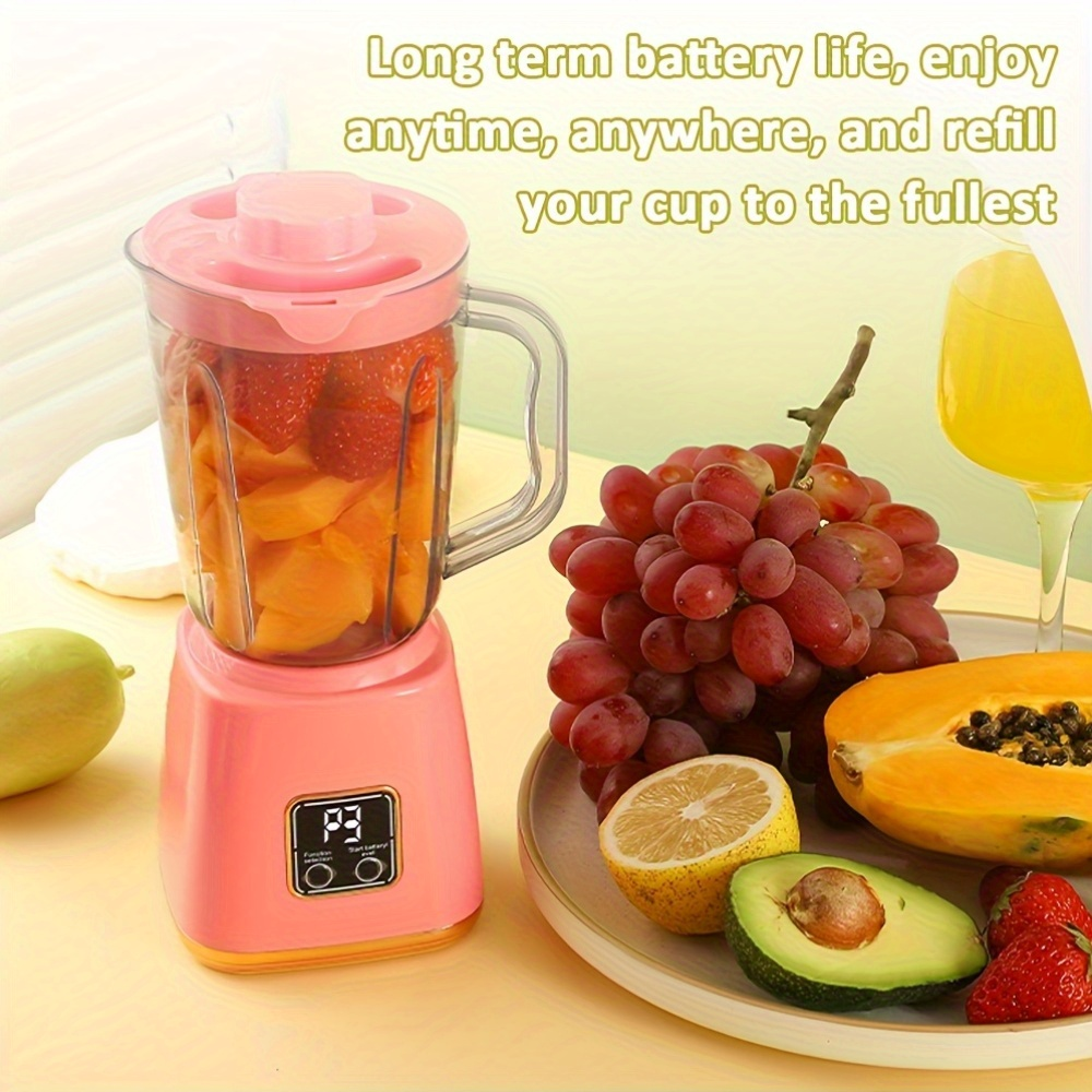 This multi-functional household food processor/food blender/juicer/vegetable blender features a 10-blade stainless steel blade, one-button start, rapid juicing, and a cordless, convenient design.