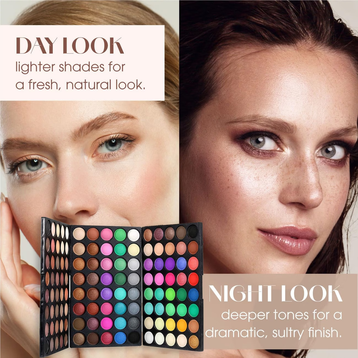 120-Color Eyeshadow Palette with 6 Makeup Brushes, Multi-Color Eyeshadow Palette for Stage Makeup, Cosplay, Shimmer and Matte Multi-Color Eyeshadow