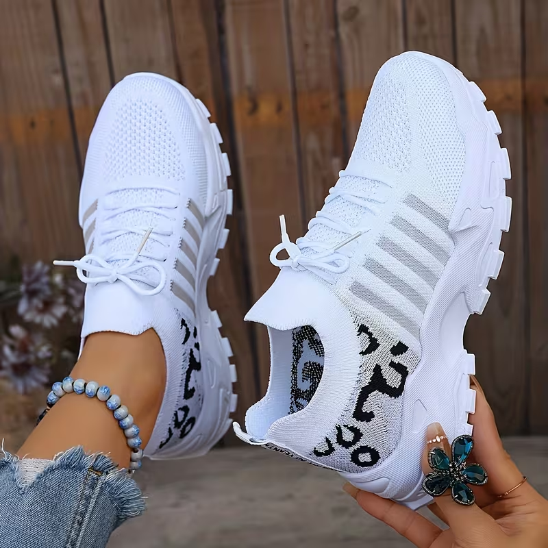 Women'S Lightweight Breathable Walking Tennis Shoes, Low-Top Cushioning PVC Sole, Multi-Color Options, Gym Lace-Up Athletic Shoes, Women Shoes, Sneakers