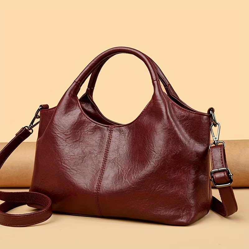 Handbag Handbag High-Quality PU Wo 's Hand Carry Simple Casual Handbag Banquet Shopping Travel Handbag