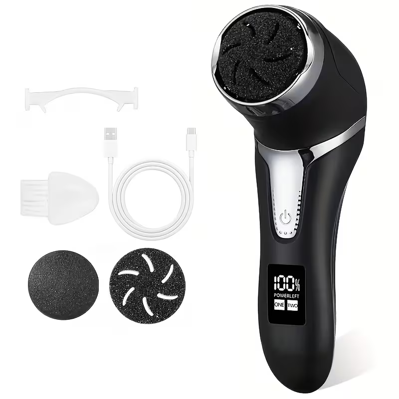 Electric Remover Rechargeable Portable Foot File with - Professional Electronic Pedi for Dead, Hard Cracked Skin Feet & Hands, Killer Device Suitable for & Travel, Ideal Foot Care Gift ，for toenail& foot clean