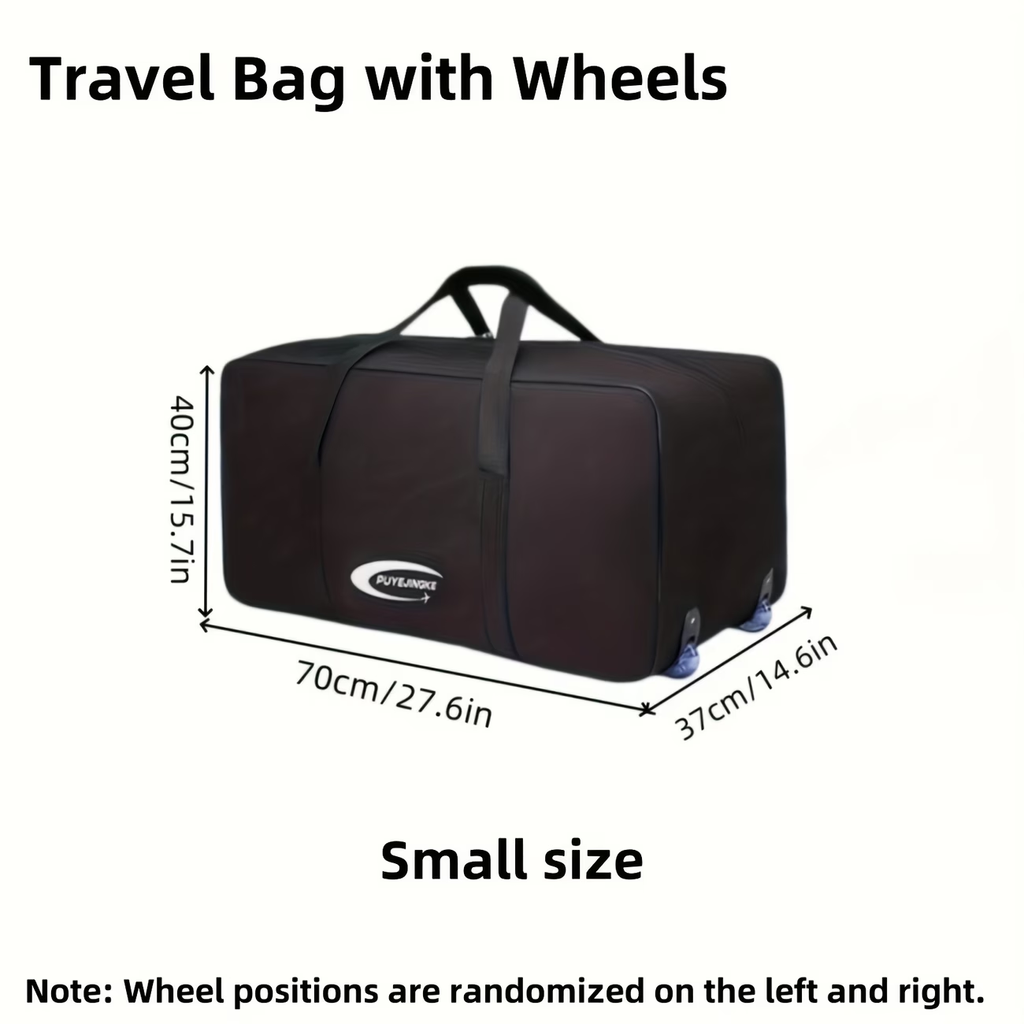 1pc Enormous Suitcase with Wheels, Large Portable Travel Bag, Foldable Travel Bag, Multifunctional Luggage Bag - Extended Handle Design, Upgraded Smooth Crystal Wheels - Suitable for Short And Long Distance Travel, Outings, Moving, College