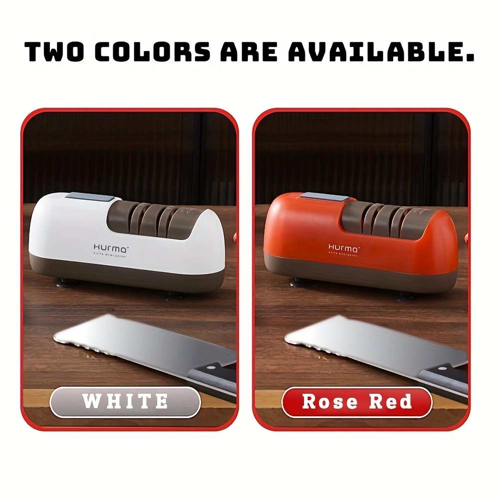 This multi-functional electric knife sharpener is a must-have for home use, suitable for various knife types and sharpening stones.