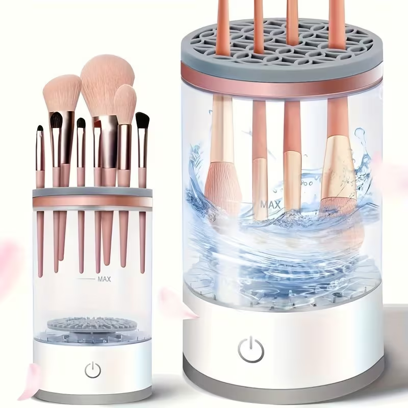 Makeup Brush Washer & Dryer with Fast Drying System, Compact Design for Home & Travel, Ideal Gift for Women & Beauty Tools Care