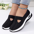 Women'S Slip-On Sneakers | Breathable Knitted Upper, Lightweight PVC Sole, Comfortable Adjustable Straps with Shock-Absorbing Insole, Low-Top Design, All-Season Comfort