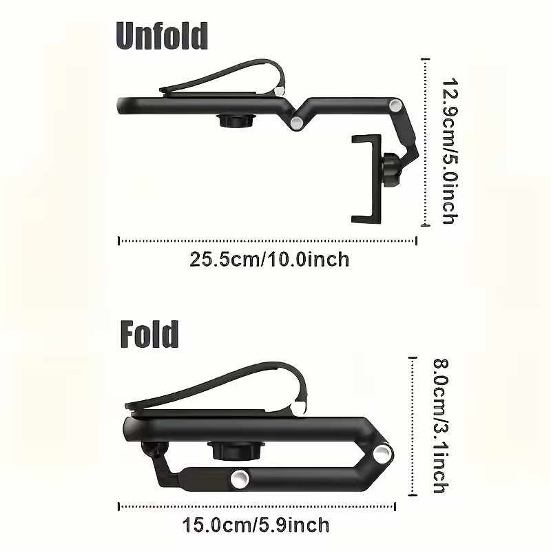 Car Phone Holder • 1080° Rotating Sun Visor • ABS Material • Versatile for Bedroom, Kitchen, And Vehicle