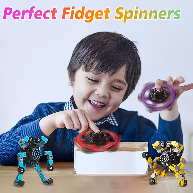 12pcs of Deformed Finger-Top Spinning Toys, Gift Package | Ideal Choice for Birthday, Graduation Ceremony, Christmas And Party Gifts for Teenagers And, Halloween Gift Prizes