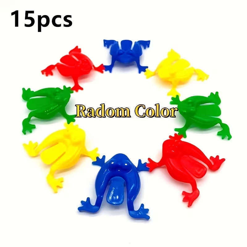 15pcs Vibrant Mini Jumping Frogs - Finger Dexterity Game, Counting & Math Skill Builder, Ideal for Birthday Party Favors & Educational Play, Other (Party Favors) for Halloween,Christmas Event & Party Supplies Halloween&Christmas for Christmas,Newyear