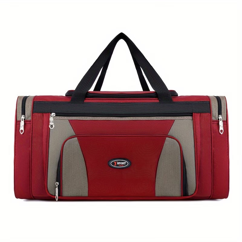 Large Tote Bag/handbag, a Single-piece Solid-color Nylon Zippered Travel Tote Bag with Large Capacity, Adjustable Shoulder Strap for Single-shoulder or Crossbody Wear, Luggage Bag, Multi-functional Backpack for Outings and Travel