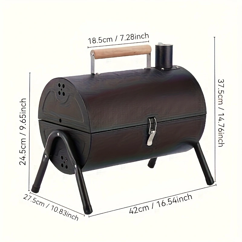 Double-sided barbecue grill, charcoal barbecue rack, outdoor chimney stove, outdoor camping barbecue grill