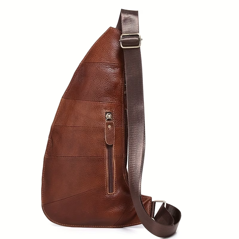 Vintage Genuine Leather Sling Bag Bags for Men Women Backpack Shoulder Messenger Crossbody Outdoor Travel Hiking Camping Tactical Chest Pack Daypack