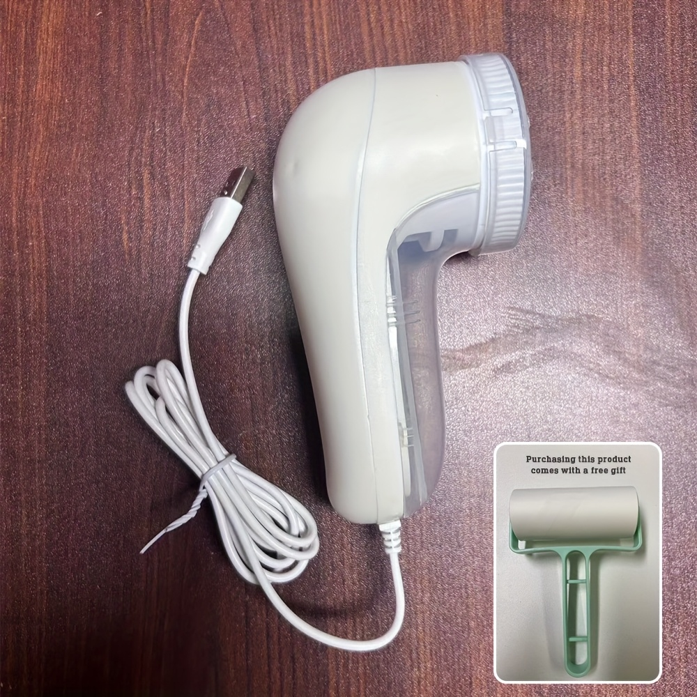 Electric portable lint remover, direct-insert lint remover, with manual lint roller brush