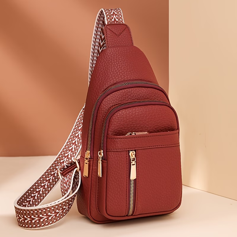 Women'S Vintage Versatile PU Crossbody Bag, Casual And Stylish with Multiple Pockets And Large Capacity Shoulder Bag