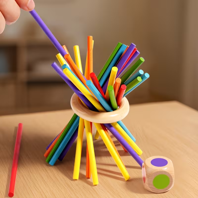 Wooden Stick Toys, Wooden Educational Toys, Interactive Board Games for Multiple Players, Parent- Games, Fostering Logical And Spatial Thinking, Birthday Gifts, Perfect Presents for Various Holidays