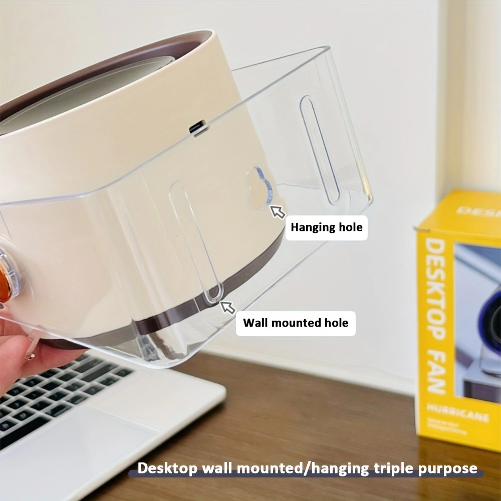 New circulating fan, turbine-style airflow, bladeless wall-mounted kitchen fan, button operation, three-speed intelligent timer, upgraded long battery life.