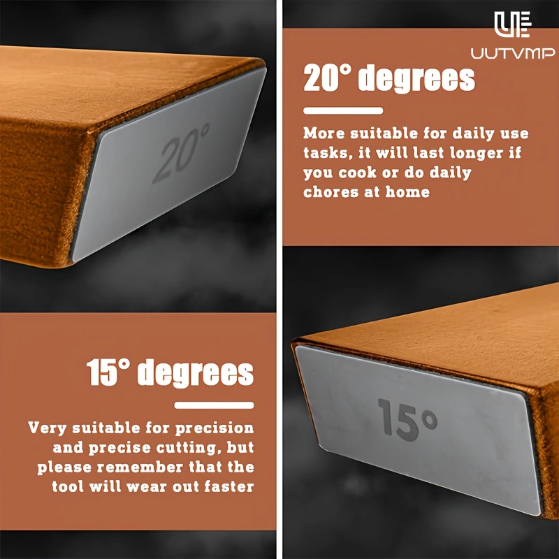 Rolling Knife Sharpener Kit, Knife Sharpening Tool with Diamond for Steel Of Any Hardness And Magnetic Angle Technology with 15&20 Degrees, Rolling Knife Sharpener Set for Kitchen Knives