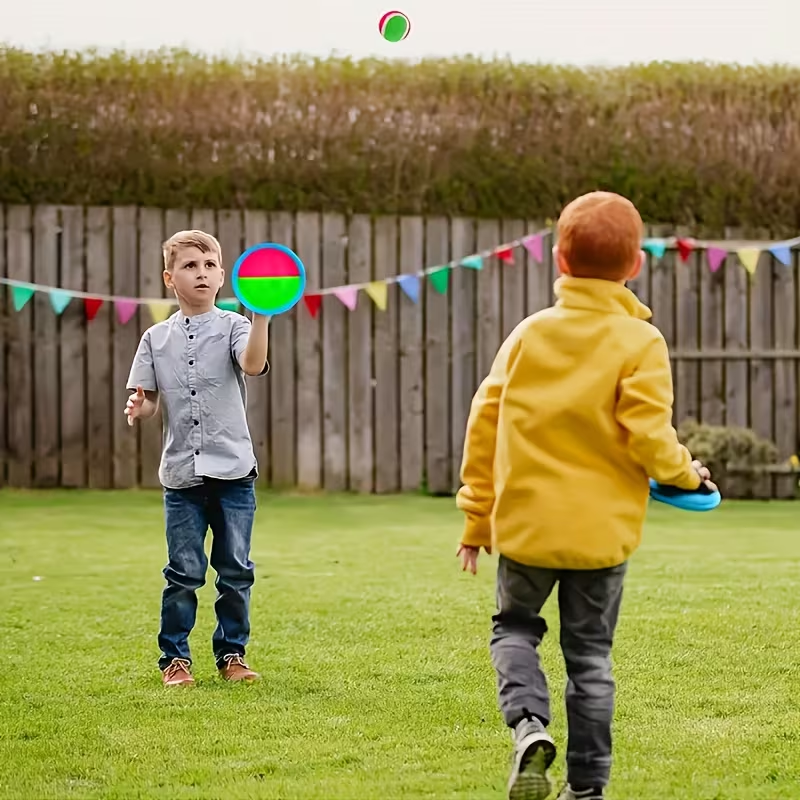 Shun Fei Kids Outdoor Sports Ball Toy - Toss & Catch Game with 2 Rackets & & Pink High-Index Plastic, Durable Backyard Beach Toy for Family Fun, Easter Gift for Kids & Adults, Outdoor Play, Playful Design, Sturdy Construction