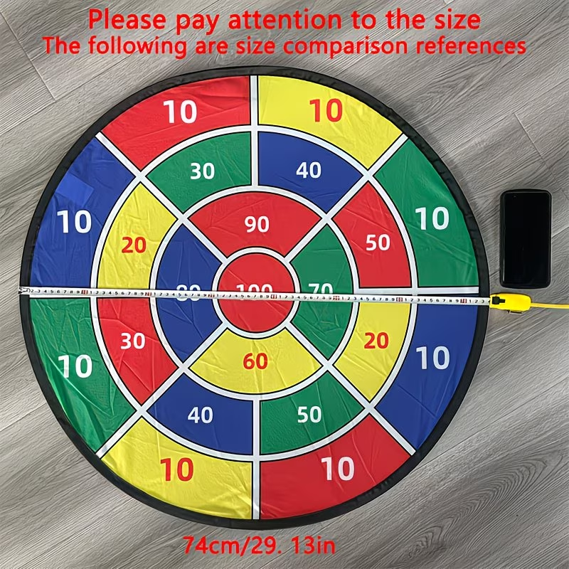 29.13 Inch/74Cm Large New Digital Dartboard, Including One Dartboard, One Hook, And 4dart board+8 Balls