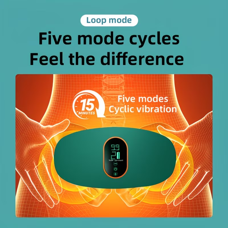 Abdominal Massager, Massage Belt, Multifunctional Home Fitness Equipment, Waist Massager, Uses High-frequency Vibration to Burn Calories, Accelerate Loss, Home Workout Equipment, Tool, Wearable Fitness Device, Ergonomic Design, Sweat-proof Fabric
