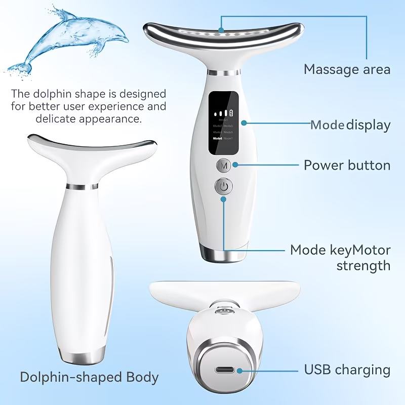 New Face And Neck Massager, 7-color LED Face, USB Rechargeable, Women's Beauty And Skincare Tool, Thanksgiving Gift, Christmas Gift.