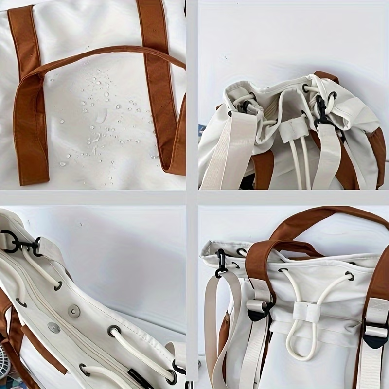 A Large Capacity Two-Tone Tote Bag, And Suitable for Commuting, Made of Nylon, Designed for Women As a Casual Crossbody Bag for Students, Travel, And Shopping.