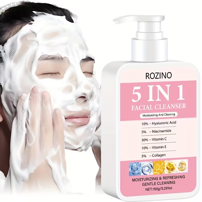 All-In-One Facial Wash, Softly Cleanses, Hydrates, Enhances Skin Brightness, Resulting in a Smoother And More Refined Texture, Ideal for Both Genders