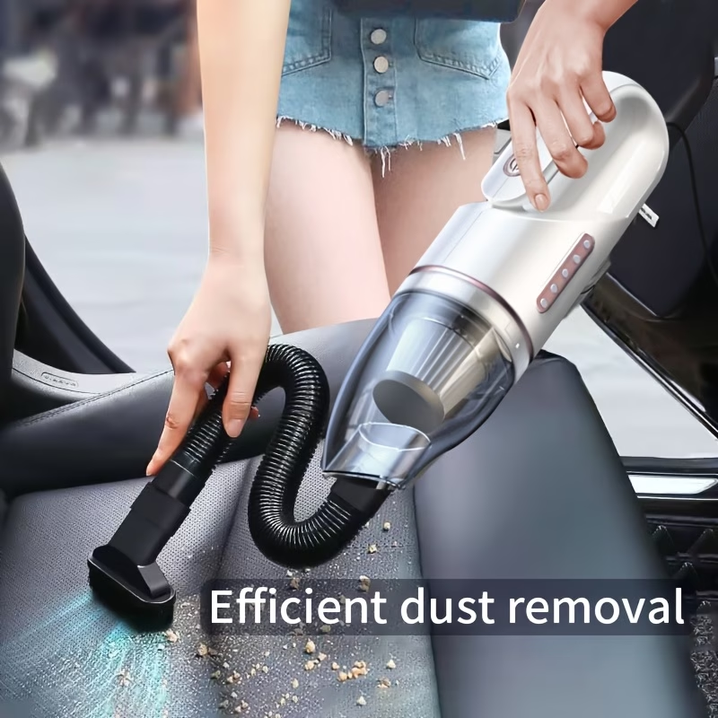 High-power Mini Handheld Car Vacuum Cleaner| Easy To Clean Pet And Car Dust, Low Noise, Multiple Accessories, Super Suction And Portable Cleaning Vacuum Cleaner, No Need For Batteries To Clean, Without Battery