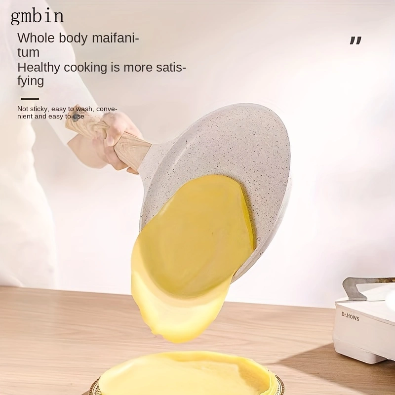 Non-stick crepe frying pan, suitable for crepes, tortillas, and risotto - induction cooker compatible. Features a non-stick coating on the bottom for even heat distribution and easy cleaning.