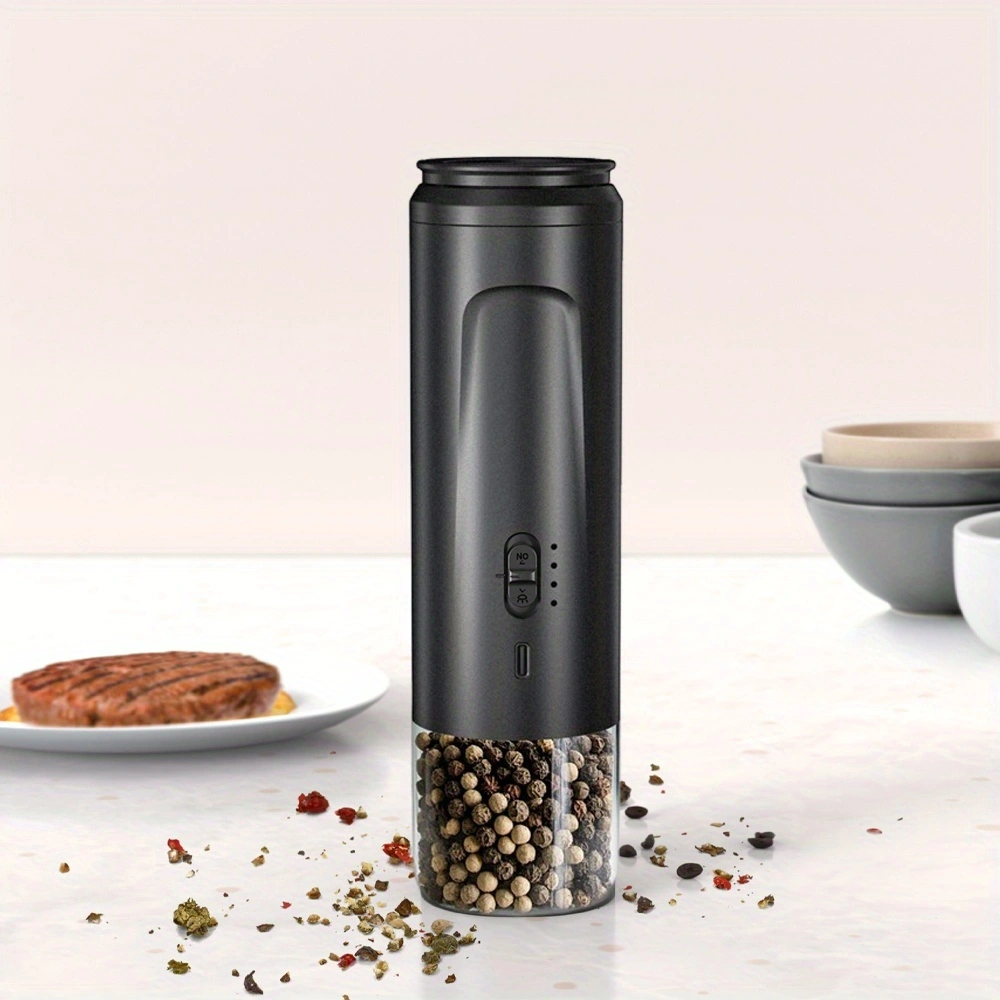 Multi-functional pepper grinder, black pepper and sea salt food grinder, handheld electric pepper grinder, can also be used as a night light, convenient and easy to store, suitable for various scenarios.