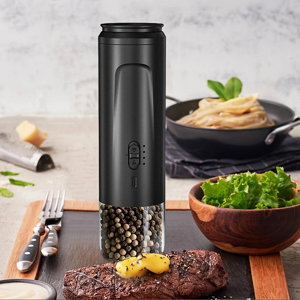 Multi-functional pepper grinder, black pepper and sea salt food grinder, handheld electric pepper grinder, can also be used as a night light, convenient and easy to store, suitable for various scenarios.