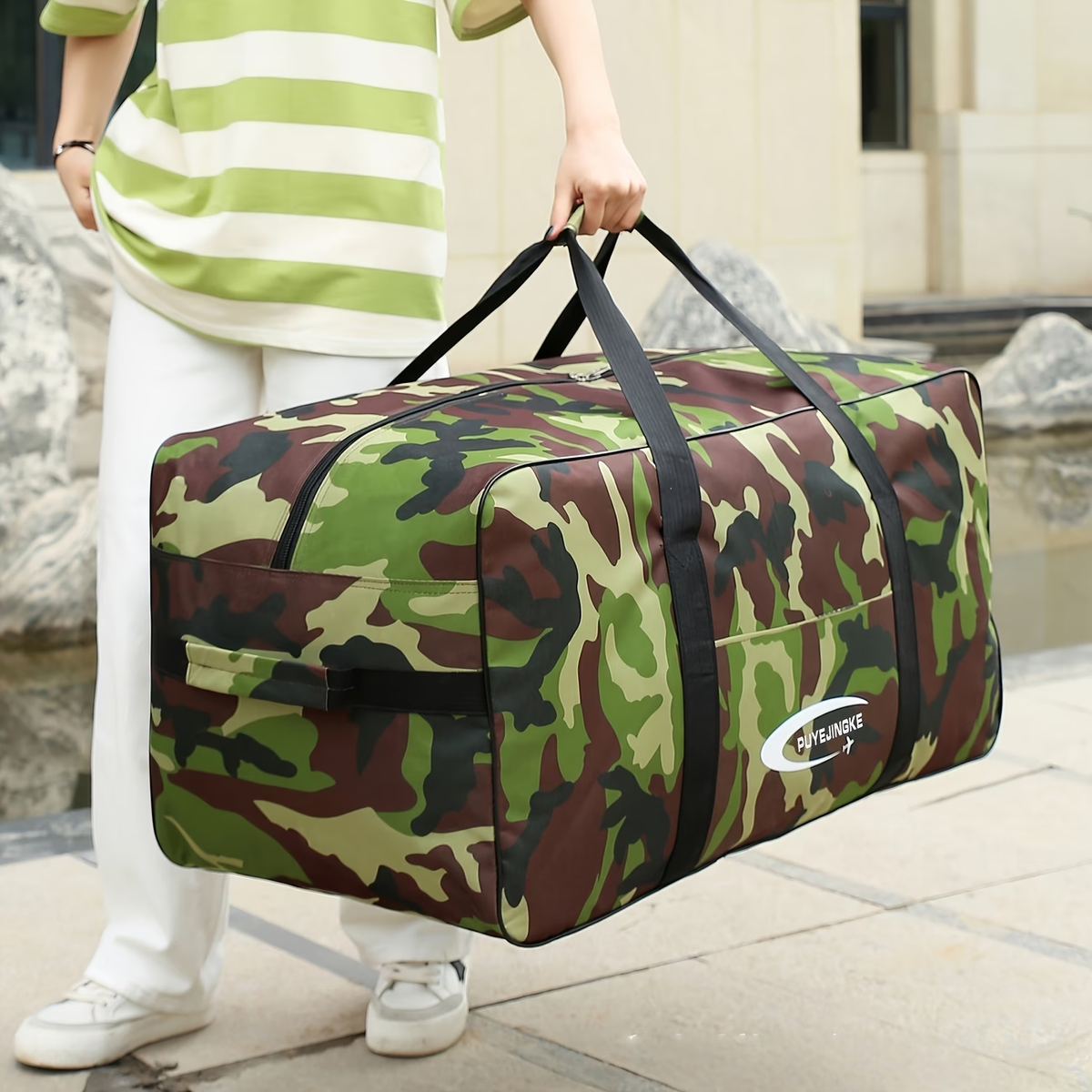 1pc Enormous Suitcase with Wheels, Large Portable Travel Bag, Foldable Travel Bag, Multifunctional Luggage Bag - Extended Handle Design, Upgraded Smooth Crystal Wheels - Suitable for Short And Long Distance Travel, Outings, Moving, College