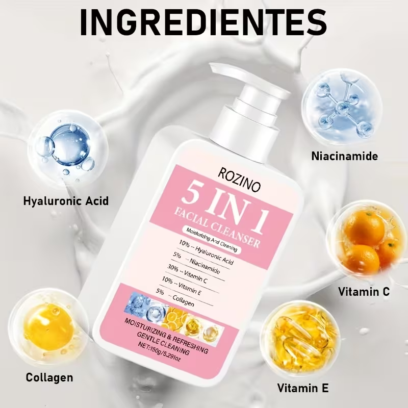 All-In-One Facial Wash, Softly Cleanses, Hydrates, Enhances Skin Brightness, Resulting in a Smoother And More Refined Texture, Ideal for Both Genders