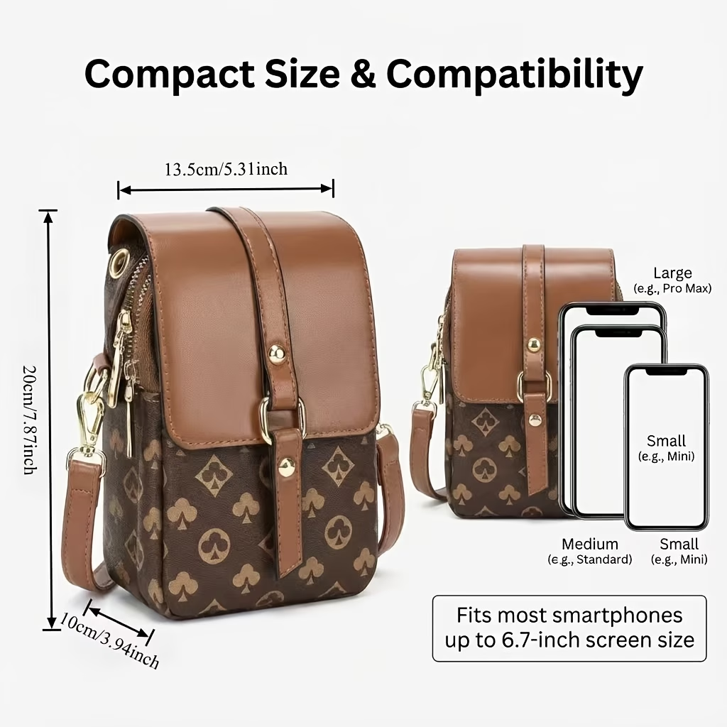 Women'S Mini Crossbody Bag - Fits Phone & Wallet, Adjustable Strap, Everyday Casual Shoulder Purse