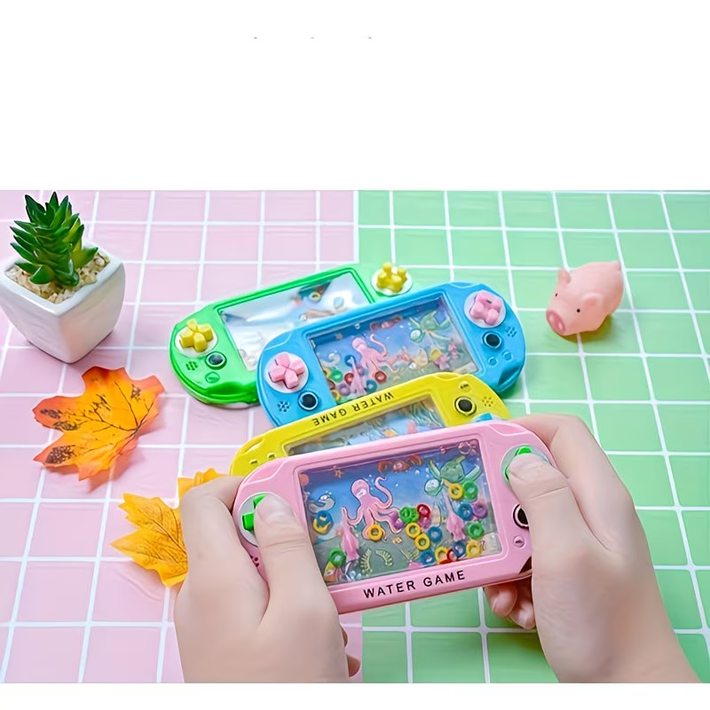2pcs Mini Water Ring Toss Game - Vibrant Multi-Color - Handheld Water Play Toy for Travel & Party Favors