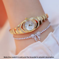 This New Women'S Watch Features a Minimalist Design with a Round Dial Adorned with Water Rhinestone, Making It a Perfect Choice for Everyday Wear And an Ideal Birthday Gift