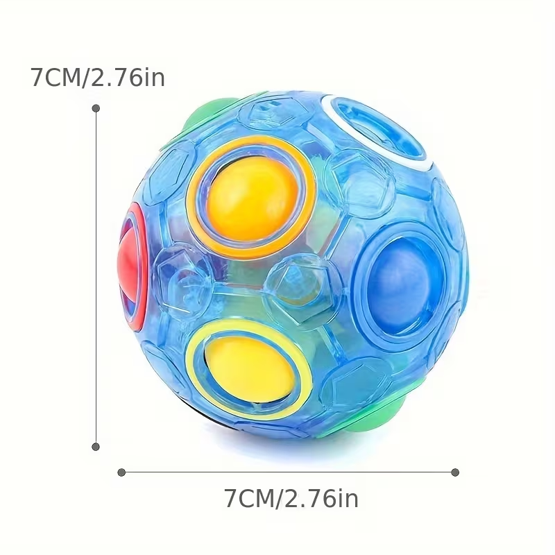Candy-Colored Rainbow Ball, 12-Hole Press-To-Release Anti-Anxiety Novelty Stress Relief Toy, Perfect Christmas And Halloween Gift