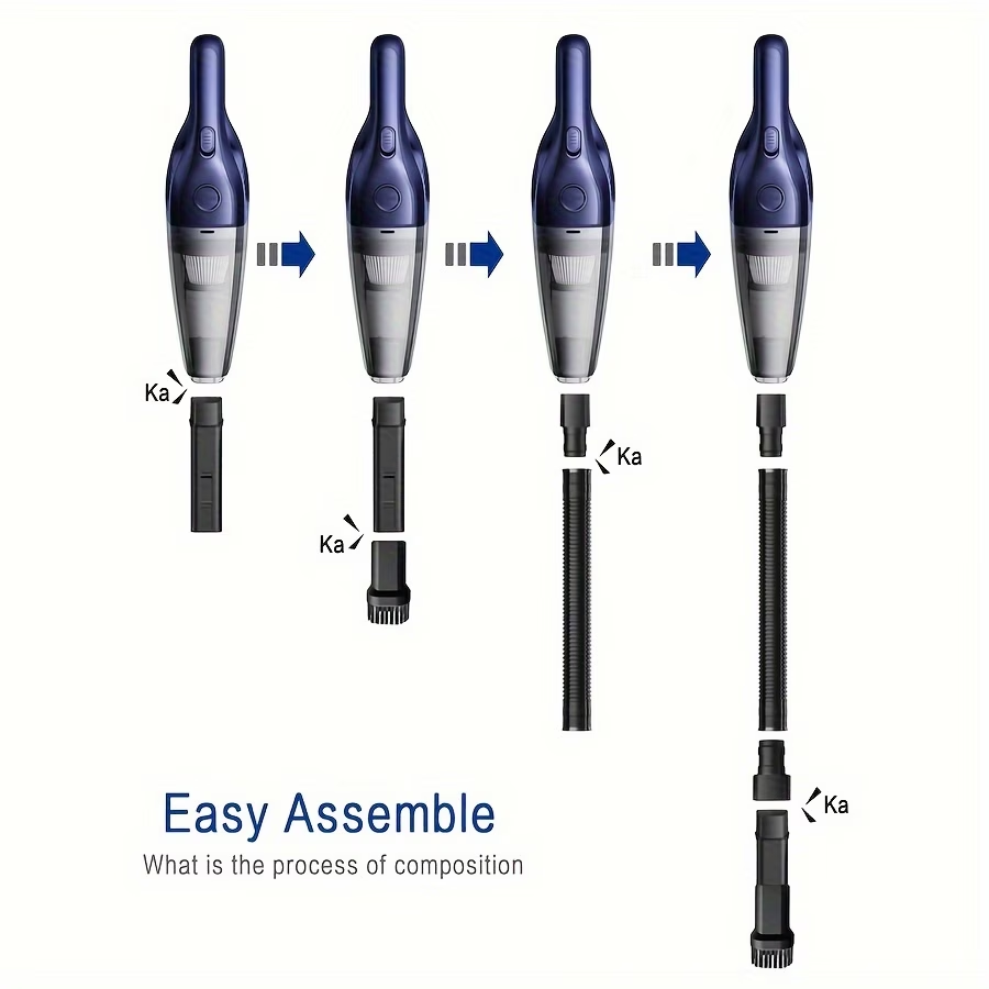 Car Vacuum Cleaner 5000pa Strong Suction, Powerful Handheld Wireless Vacuum Cleaner, USB Charging Long Working, Car Accessories For Men Women, Suitable For Cars, Homes, Offices, Pet Hair Cleaning