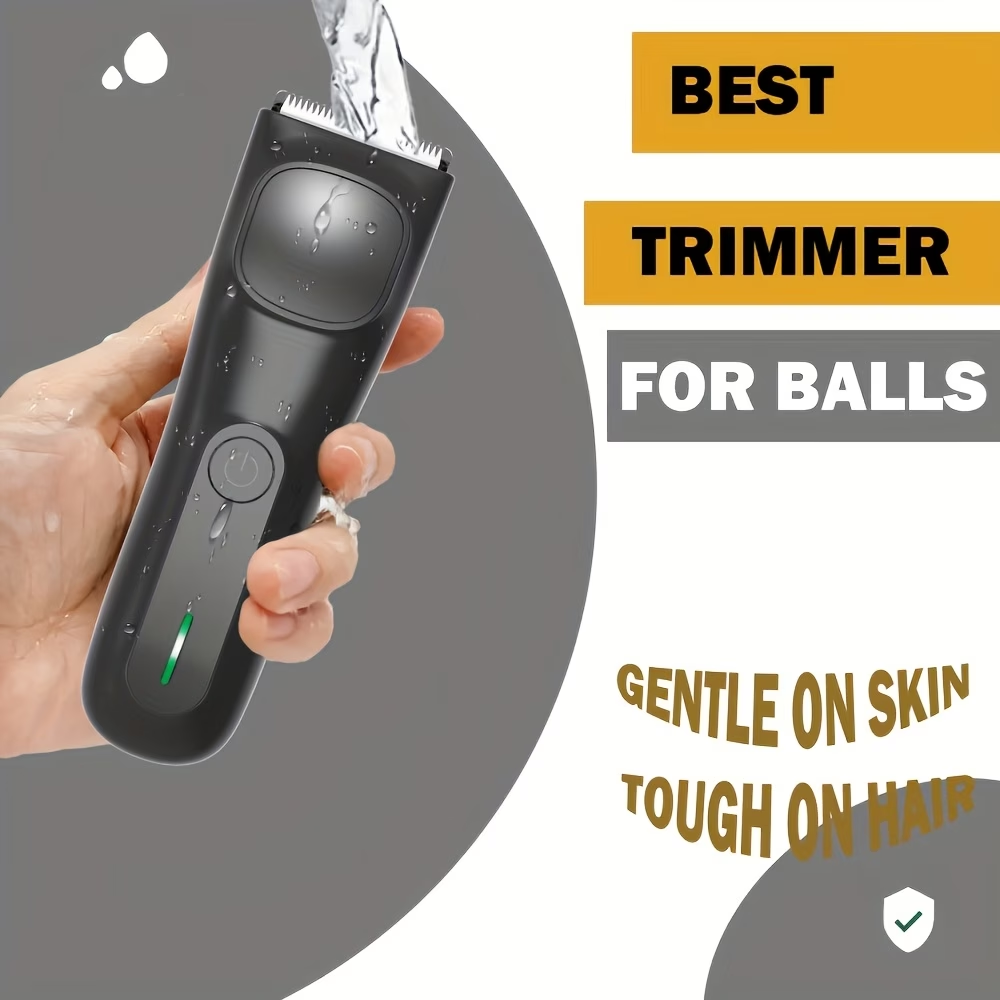 Men'S And Women'S Groin And Body Hair Trimmer, Electric Ball Trimmer, Public Grooming Tool, Comes with 2 Guard Attachments, Ceramic Blade Head, Wet And Dry Shaver, - USB Rechargeable Electric Razor, Hair Clipper, Hair Scissors, Shaver