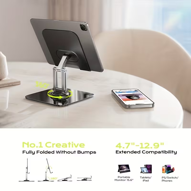 Brand New Tablet Stand, Rotating Holder, Compatible with Ipads And Phones, Multifunctional And Adjustable