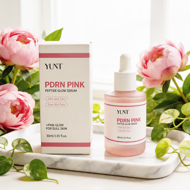 YUNT PDRN PINKPEPTIDE SERUM | Brightening Serum | with PDRN, Peptide And Hydrolyzed Collagen | Skin Glow, Moisturizing, Firming And Hydration | Moisturizing Facial Primer - 1.01Fl.Oz