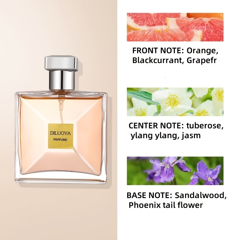 3.4oz 100ml Diluya Eau De Parfum - Fresh and Natural Romantic Floral & Fruity Scent for Women, Ideal for Parties, Travel, and Charm Enhancement, Perfect Gift