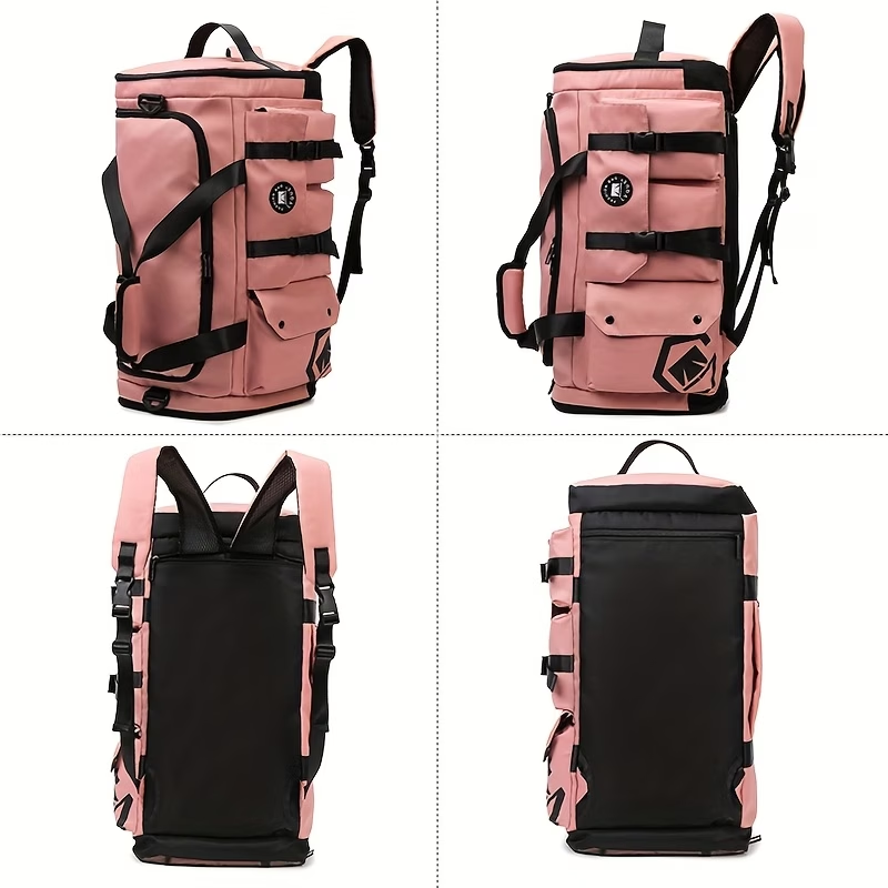 Hidden Strap Large Capacity Travel Backpack, Detachable Single Shoulder Crossbody Bag Strap, Multifunctional Sports Fitness Bag, Independent Shoe Compartment, Large Main Pocket, Front Storage Bag with Side Zipper Pockets