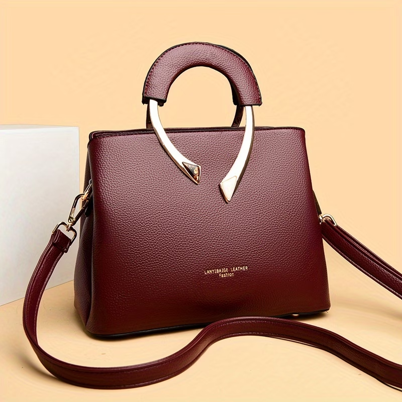 1 Light Luxury Minimalist Style Metal Decorative Handbag |, Zipper Closure, Removable Strap, Suitable for Multiple Scenarios, Multiple Carrying Methods, Lining, Vintage Style