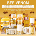 5pcs Bee Venom Care Combination, used for various purposes such as lip, face, neck, hands, feet, and body care. It is moisturizing, comprehensive, lightweight, non greasy, quickly absorbed, gentle and non irritating, portable and easy to use, Hand