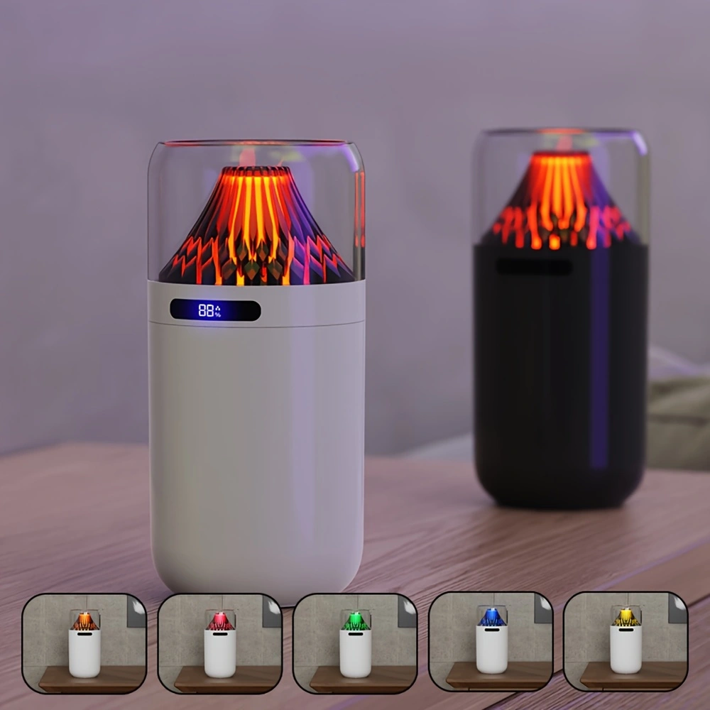 Cute Mini Humidifier with Colorful Ambient Light, USB Powered Small Mist Humidifier for Desk Car Bedroom